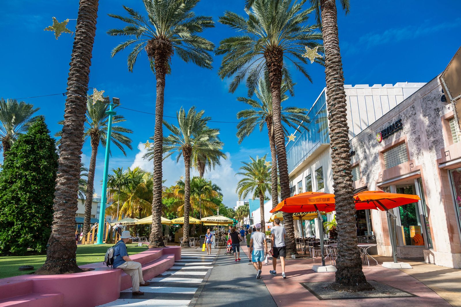 Lincoln Road Mall pedestrian promenade South Beach